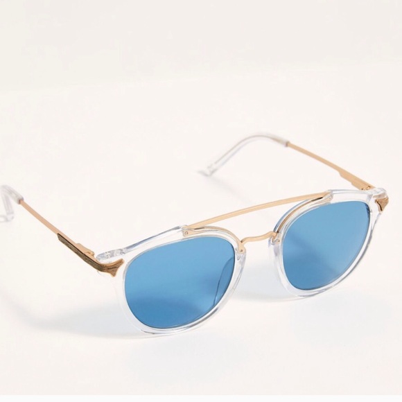 Round Clear Frame Sunglasses - Picture 2 of 6